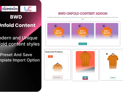 Unfold Content Addon For Elementor