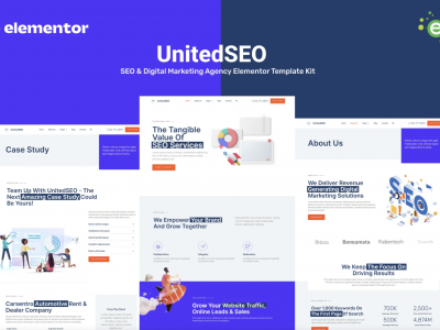UnitedSEO - SEO and Digital Marketing Agency Elementor Template Kit