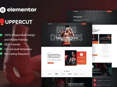 Uppercut - Boxing School & Martial Arts Elementor Pro Template Kit