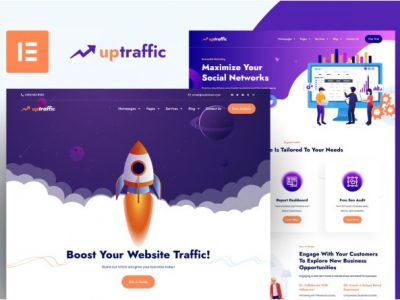 Uptraffic - Digital Marketing Agency Elementor Pro Template Kit