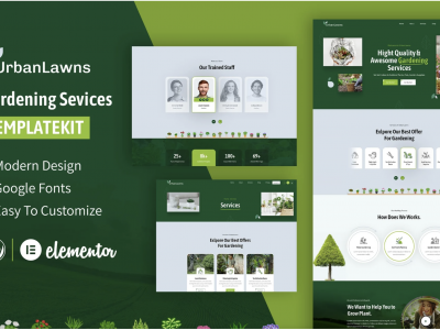 Urban Lawns - Gardening Elementor Template Kit