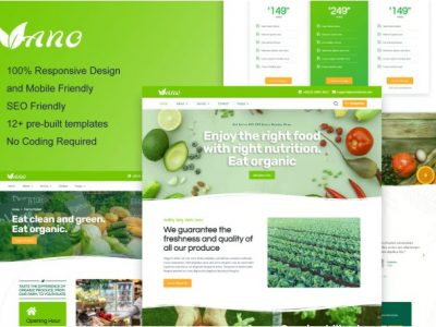 Vano - Organic Food & Agriculture Elementor Template Kit