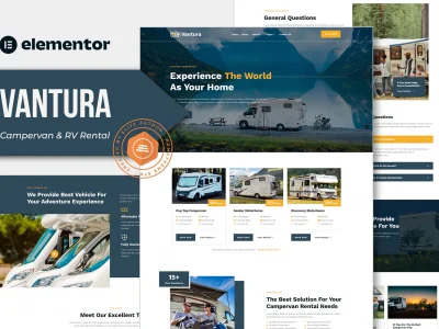 Vantura - Campervan & RV Rental Elementor Template Kit