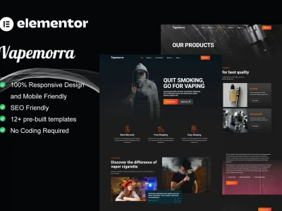 Vapemorra - Vape Store Elementor Template Kit
