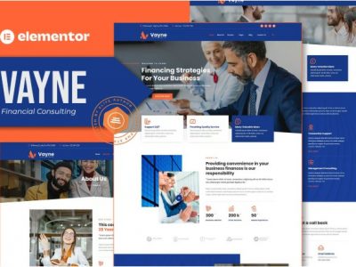 Vayne - Financial Consulting Elementor Template Kit