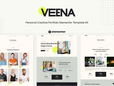 Veena - Personal Creative Portfolio Elementor Template Kit