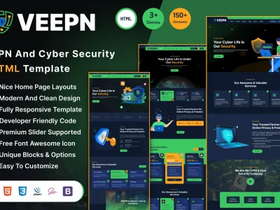 Veepn - VPN & Cloud Services HTML Template