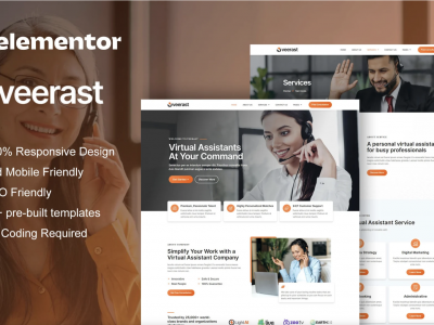 Veerast - Virtual Assistant Service Elementor Pro Template Kit