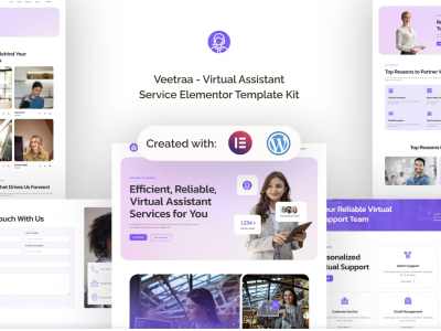 Veetraa - Virtual Assistant Service Elementor Template Kit