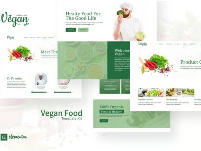 Vegan Restaurant Elementor Template Kit