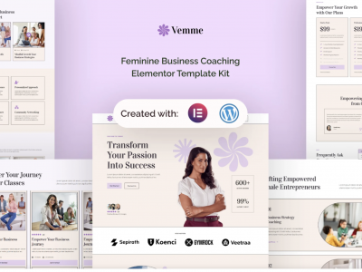 Vemme - Feminine Business Coaching Elementor Template Kit
