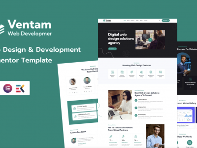 Ventam - Web Design Agency Elementor Template Kit