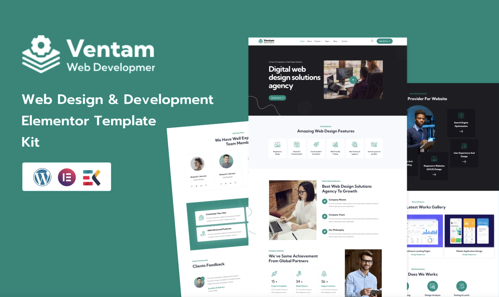 Ventam - Web Design Agency Elementor Template Kit