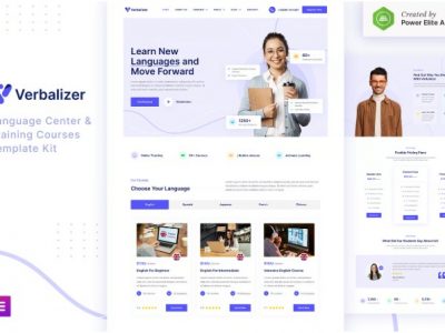 Verbalizer – Language Courses & Learning Center Elementor Template Kit