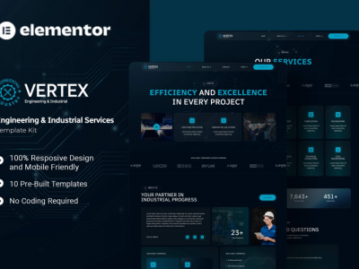Vertex - Engineering & Industrial Services Elementor Template Kit