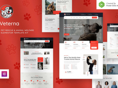 Veterna – Pet Rescue & Animal Welfare Elementor Template Kit