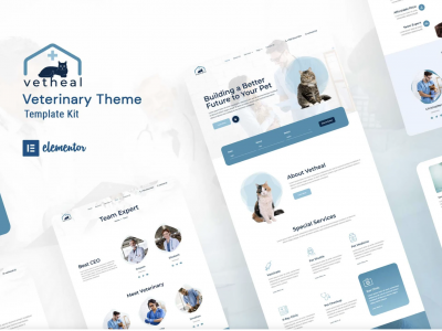 Vetheal - Veterinary Clinic Elementor Template Kit