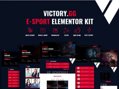 Victory - Esports & Gaming Elementor Template Kit