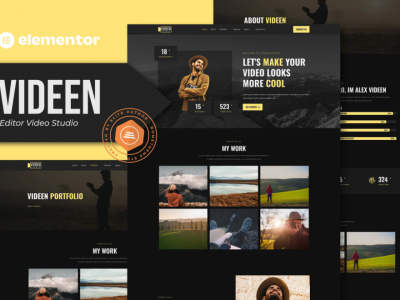 Videen - Video Editor Studio Elementor Template Kit