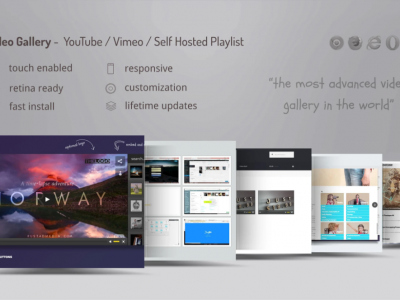 Video Gallery Wordpress Plugin /w YouTube, Vimeo