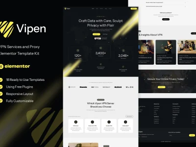 Vipen - VPN Services & Proxy Elementor Template Kit