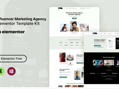 Virly - Influencer Marketing Agency Elementor Template Kit