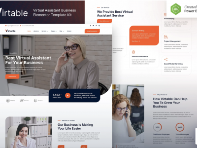 Virtable – Virtual Assistant Business Elementor Template Kit