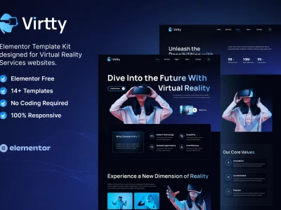 Virtty – Virtual Reality Services Elementor Template Kit