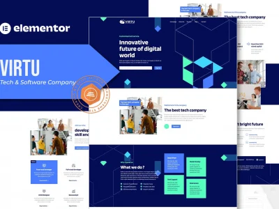 Virtu - Tech & Software Company Elementor Template kit