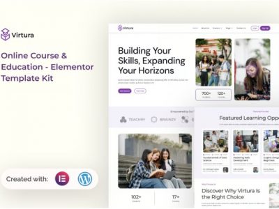 Virtura - Online Course & Education Elementor Template Kit