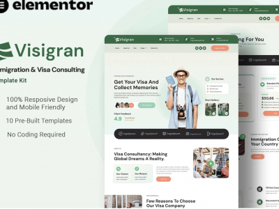 Visigran - Immigration & Visa Consulting Elementor Template Kit