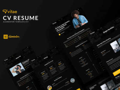 Vitae - CV Resume Elementor Template Kit
