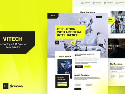 Vitech - Technology & IT Solution Elementor Template Kit