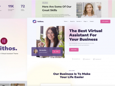Voithos | Personal Virtual Assistant Elementor Template Kit