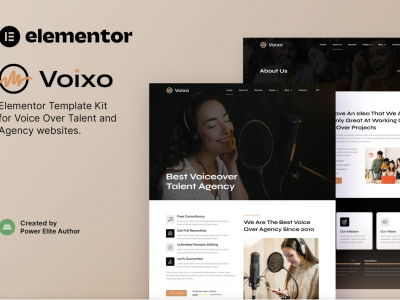 Voixo - Voice Over Talent & Agency Elementor Template Kit
