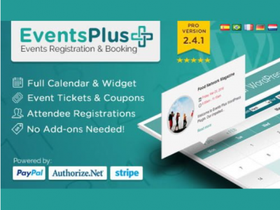 WP EventsPlus – Events Calendar Registration & Booking