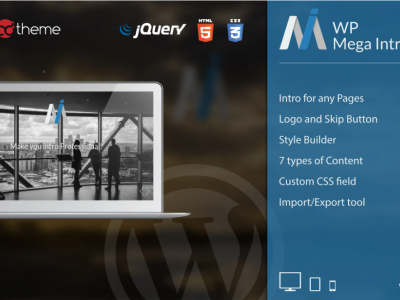 WP Mega Intro - Amazing Intro Pages for WP