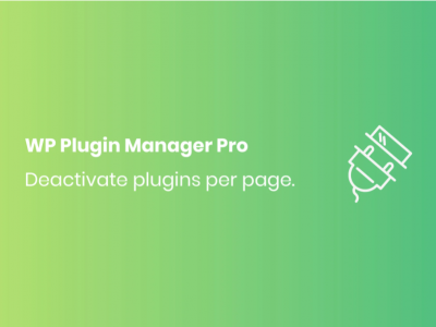 WP Plugin Manager Pro - Deactivate plugin per page