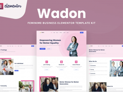 Wadon - Feminine Business Consultant Elementor Template Kit