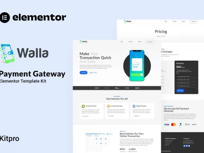 Walla - Payment Gateway Elementor Template Kit
