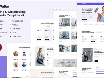 Wallar | Painting & Wallpapering Service Elementor Template Kit