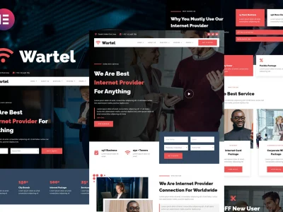Wartel - Home Wifi & Internet Provider Services Elementor Template Kit