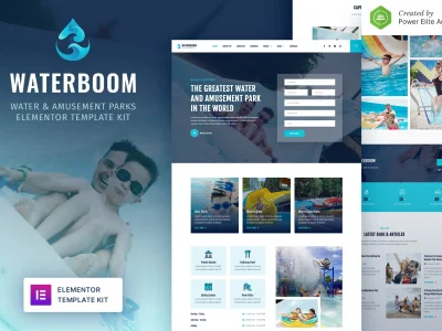 Waterboom – Water & Amusement Park Elementor Template Kit