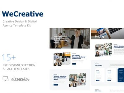 WeCreative - Digital Agency Elementor Template Kit