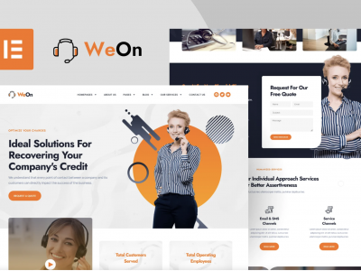 WeOn - Call Center & Telemarketing Elementor Pro Template Kit