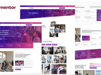 Wefa - Digital Marketing & Brand Design Agency Elementor Template Kit