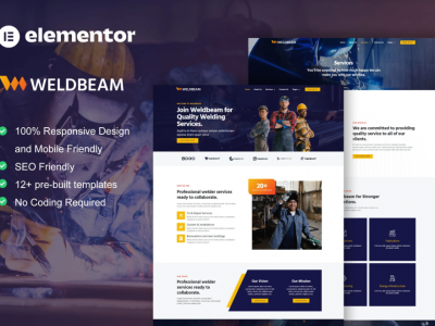 WeldBeam - Welding Services & Industrial Elementor Template Kit