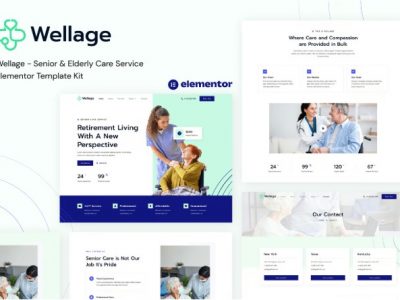 Wellage - Senior & Elderly Care Service Elementor Template Kit