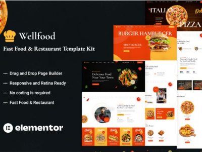 Wellfood - Fast Food & Restaurant Elementor Pro Template Kit