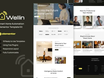 Wellin - Smart Home Automation Elementor Template Kit